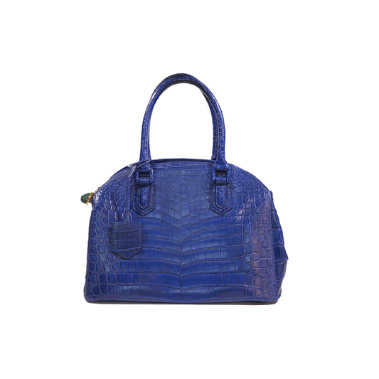 Ethan K  Crocodile Skin Top Handle Bag