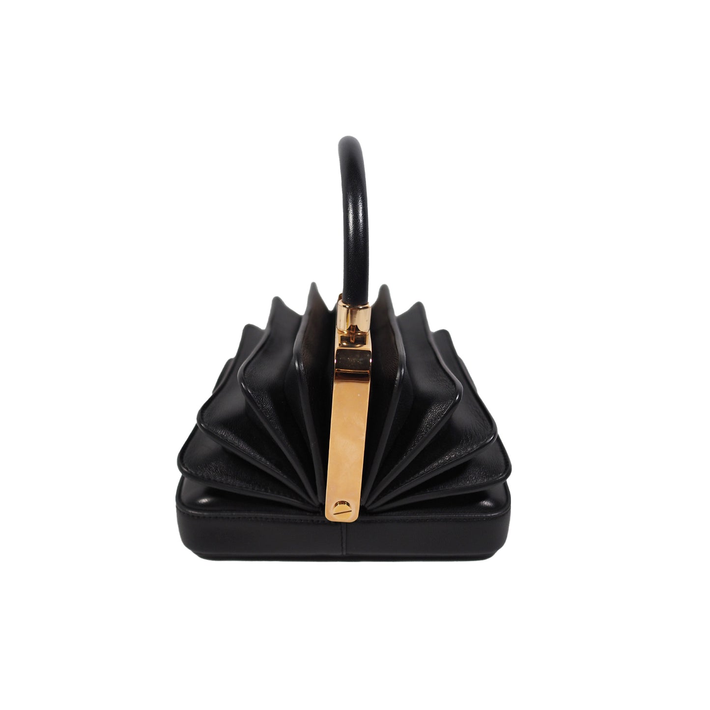 Gabriela Hearst Classic Black Ruched Handbag