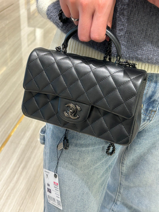 Chanel so black mini Cf with handle