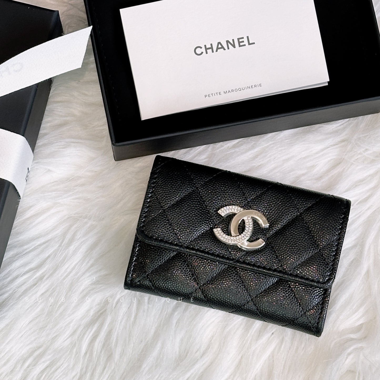 CHANEL Classic Flap Card Holder Half Crystal