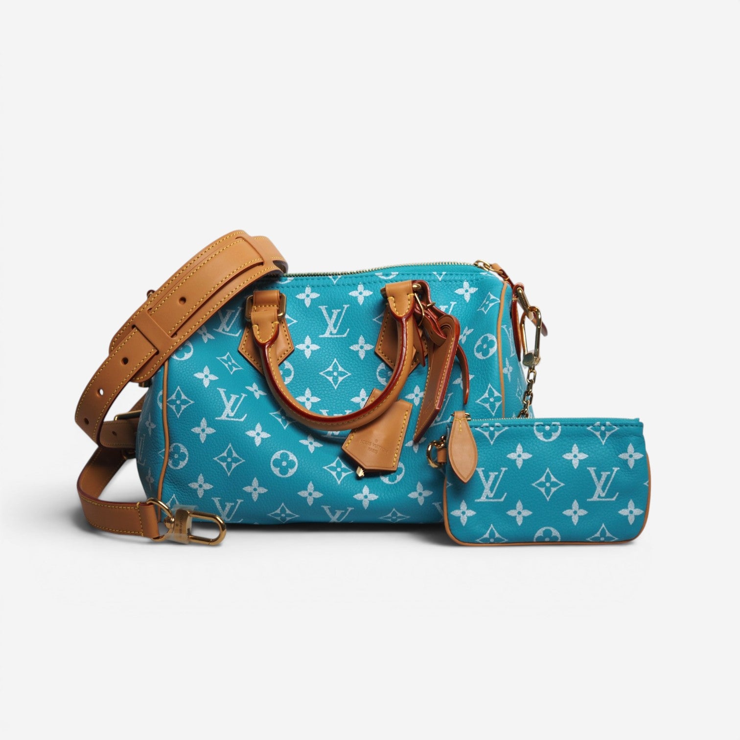 LOUIS VUITTON スピーディ25 ターコイズブルー P9 Louis Vuitton Speedy P9 Bandoulière 25 Bag in Turquoise – Bunboo