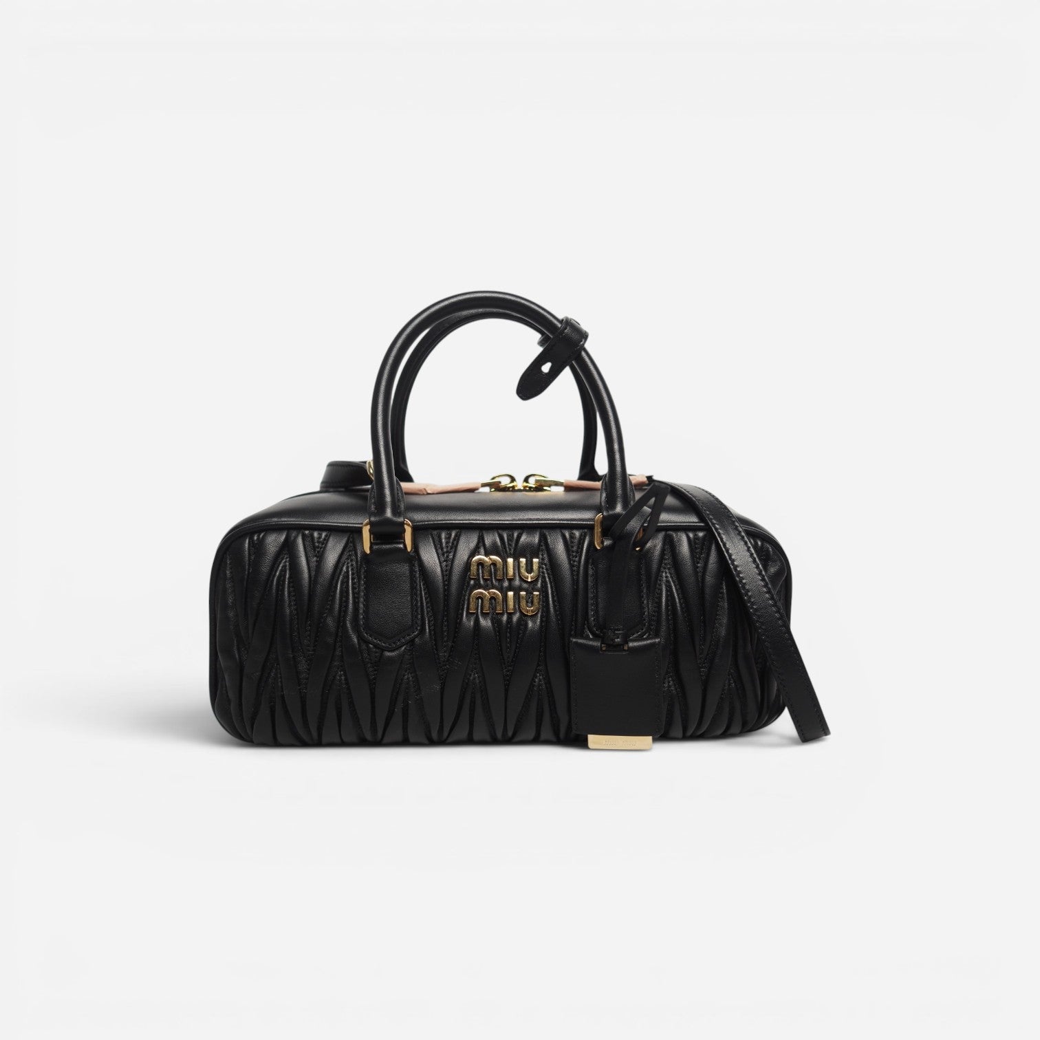 Miu Miu Arcadie Lamb Leather Shoulder Bag in Black – Bunboo London