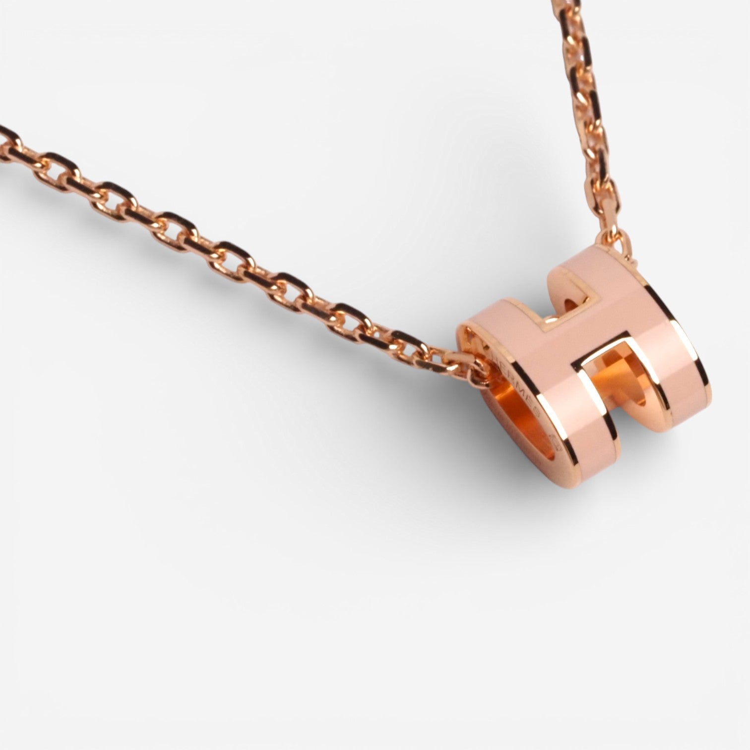 Hermès Mini Pop H Rosegold Necklace - Rose Dragee – Bunboo London