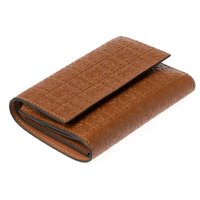 LOEWE Repeat small vertical wallet in embossed silk calfskin