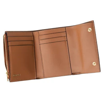 LOEWE Repeat small vertical wallet in embossed silk calfskin